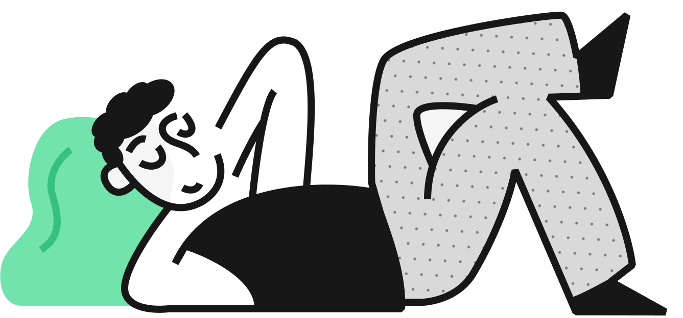 Illustration homme couché Fint